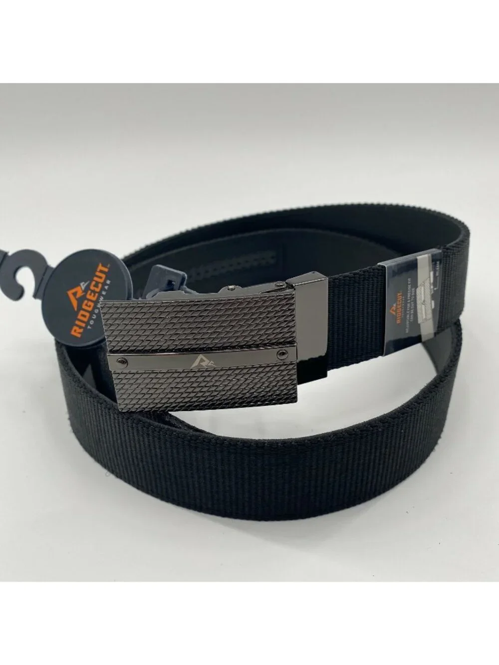 Ridgecut Men's Nylon Web Ratchet Belt Black sz L/38-40 Finish 2776-001